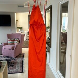 Red/orange cut out dress never worn mint condition